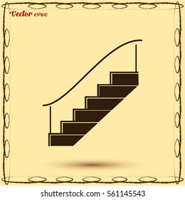 Staircase vector icon