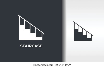 Vektor-, Symbol- oder Logo-Zeichen der Treppe, einzelne Symbolgrafik