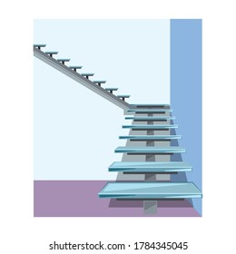 Staircase vector icon.Cartoon vector icon isolated on white background staircase.