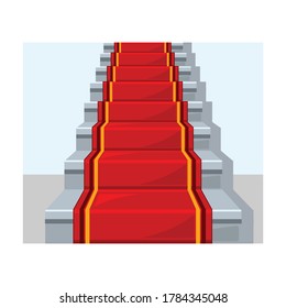 Staircase vector icon.Cartoon vector icon isolated on white background staircase.