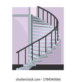 Staircase vector icon.Cartoon vector icon isolated on white background staircase.