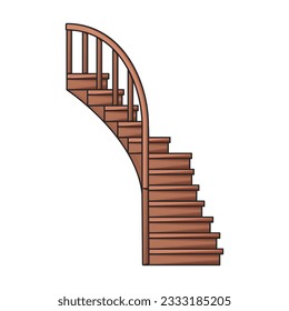 Staircase vector icon.Color vector icon isolated on white background staircase.