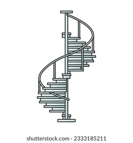 Icono de vector de escalera.Icono de vector de color aislado en la escalera de fondo blanco.