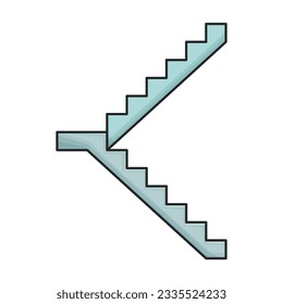 Staircase vector icon.Color vector icon isolated on white background staircase.