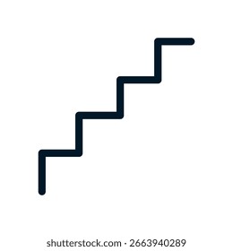 Stairs 1 icon, Vector logo sign, Illustration, shape, design, UX UI icon, editable eps