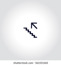 Stairs, abstract sign ladder flat design Vector Icon.