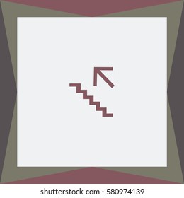 Stairs, abstract sign ladder flat design Vector Icon.
