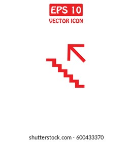 Stairs, abstract sign ladder flat design Vector Icon.