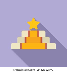 Up stairs to best icon flat vector. Motivational stage. Work hard