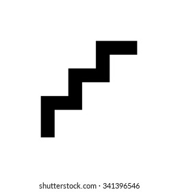 stairs  - black vector icon