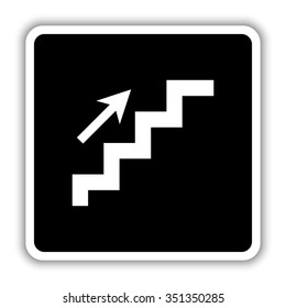stairs - black vector icon
