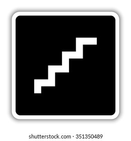 stairs - black vector icon