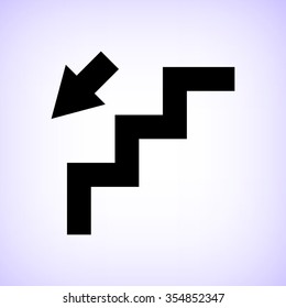 stairs -  black vector icon