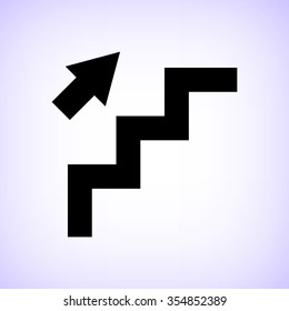 stairs -  black vector icon