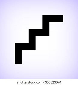 stairs -  black vector icon