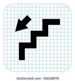 stairs - black vector  icon