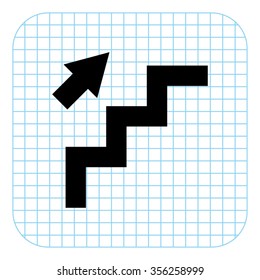 stairs - black vector  icon