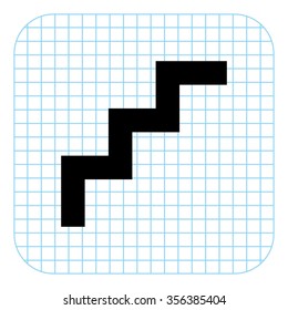 stairs - black  vector icon