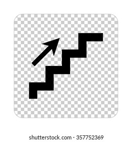 stairs  - black vector icon