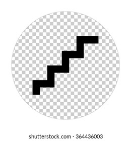 stairs  - black vector icon