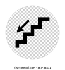 stairs  - black vector icon