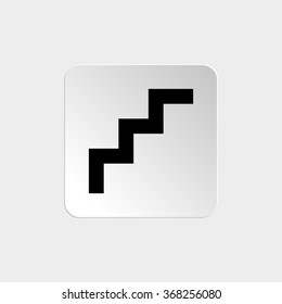stairs  - black vector icon