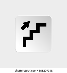 stairs -  black vector icon