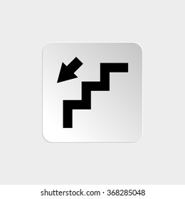 stairs  - black vector icon