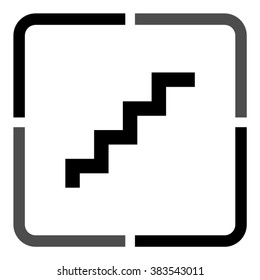 stairs -  black vector icon