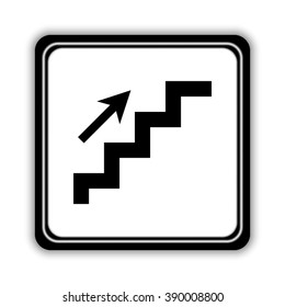 stairs  - black vector icon