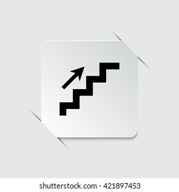 stairs  - black vector icon