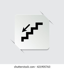 stairs  - black vector icon
