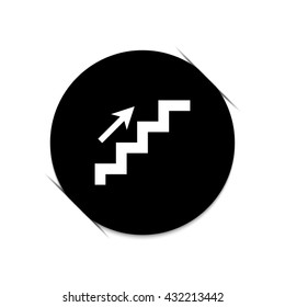 stairs  - black vector icon