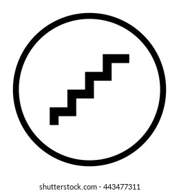 stairs  - black vector icon