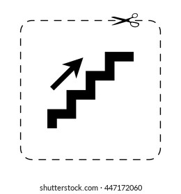 stairs  - black vector icon