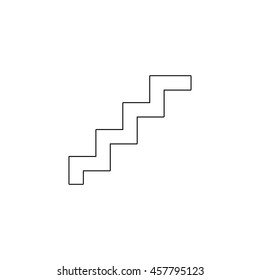 stairs  - black vector icon