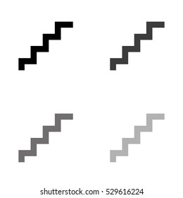 stairs  - black vector icon