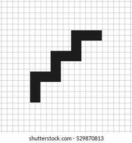 stairs  - black vector icon