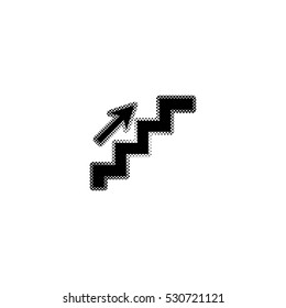 stairs  - black vector icon