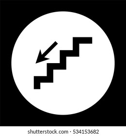 stairs  - black vector icon