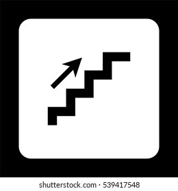stairs  - black vector icon