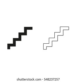 stairs -  black vector icon