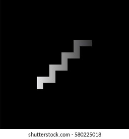 stairs -  black vector icon