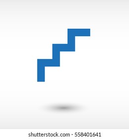 stairs - blue  vector icon