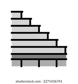 stairs building structure color icon vector. stairs building structure sign. isolated symbol illustration