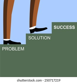 The stairs of the business. vector 
