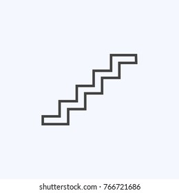 Stairs button vector icon