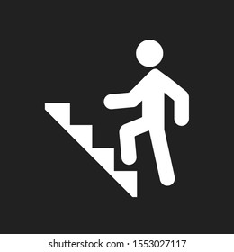 Stairs, climbing, walking icon vector image. Can also be used for activities. Suitable for use on web apps, mobile apps and print media.