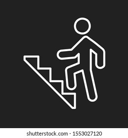 Stairs, climbing, walking icon vector image. Can also be used for activities. Suitable for use on web apps, mobile apps and print media.