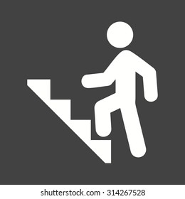 Stairs, climbing, walking icon vector image. Can also be used for activities. Suitable for use on web apps, mobile apps and print media.